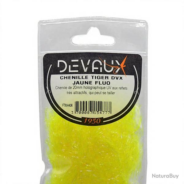 Chenille DEVAUX Tiger jaune fluo