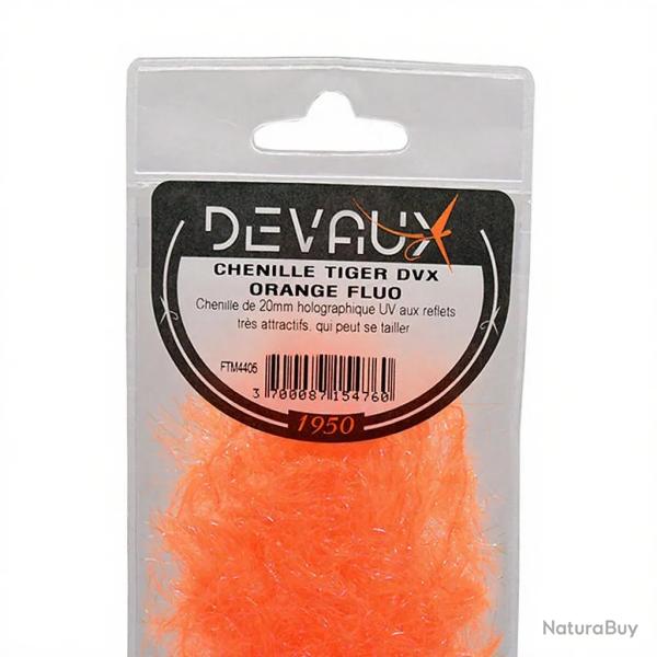 Chenille DEVAUX Tiger orange fluo