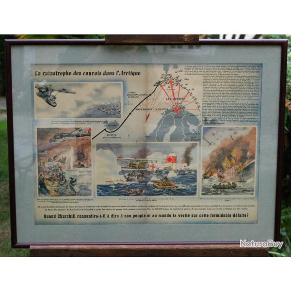 rare Affiche ORIGINALE La catastrophe des convois dans l'Arctique SDC25AFA001
