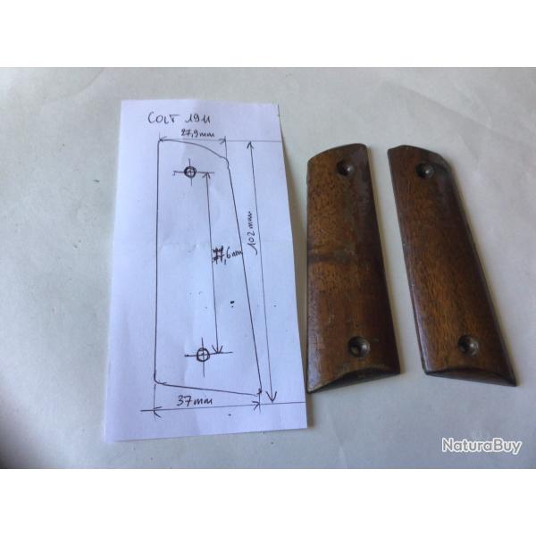 VENDU PAR LE-CUIRASSIER PAIRE DE PLAQUETTES POUR PISTOLET COLT 1911