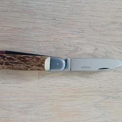 Couteau MERCURY 2 pi&egrave;ces manche bois de cerf