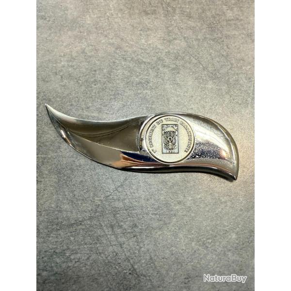 Ouvre-lettre m�tal chrom� - 1er R�giment du Train Parachutiste
