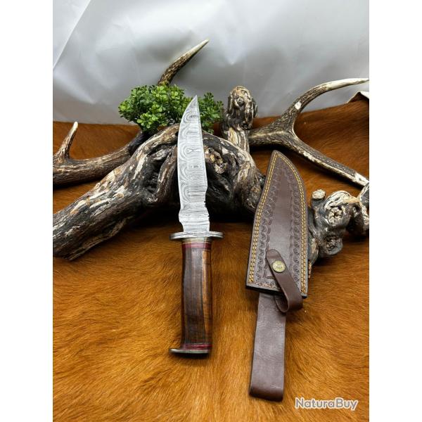 Couteau Bowie RITE EDGE lame acier damas 256couches NB195