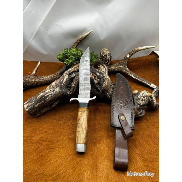 Couteau Bowie RITE EDGE lame acier damas 256 couches NB193