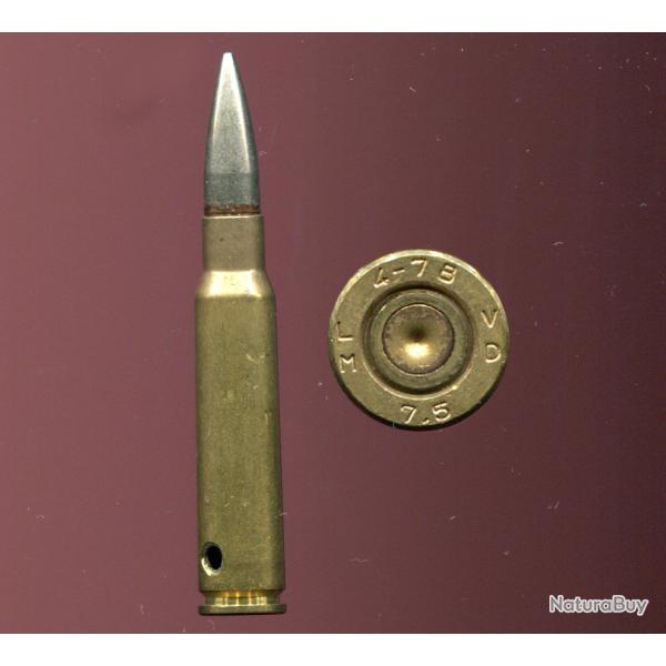 7.5 x 54 MAS - RARE cartouche de prcision pour FRF1  balle spciale type KS