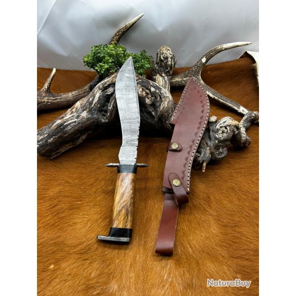 Couteau Bowie RITE EDGE lame acier damas 256 couches NB190