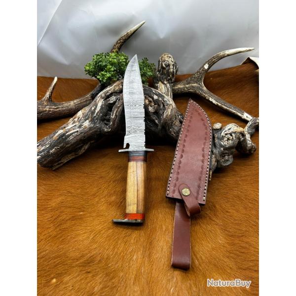 Couteau Bowie RITE EDGE lame acier damas 256 couches NB189