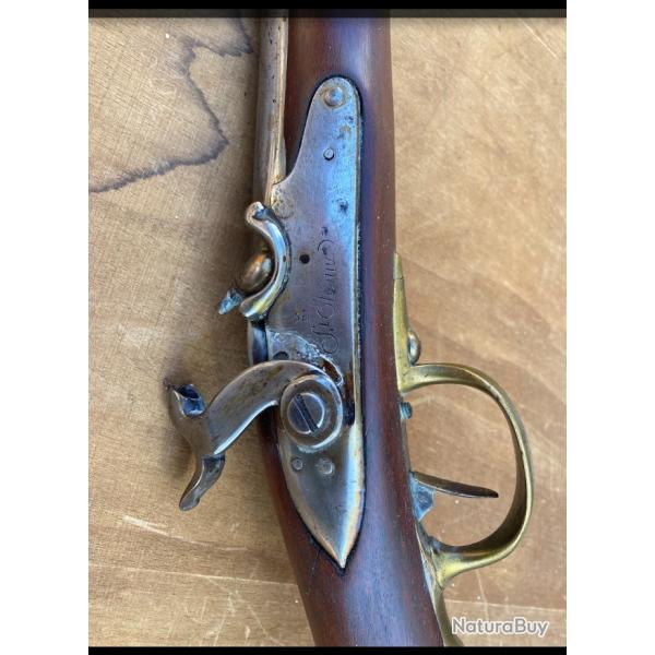 AV vieux fusil � silex de 1830 modifi� pour la chasse