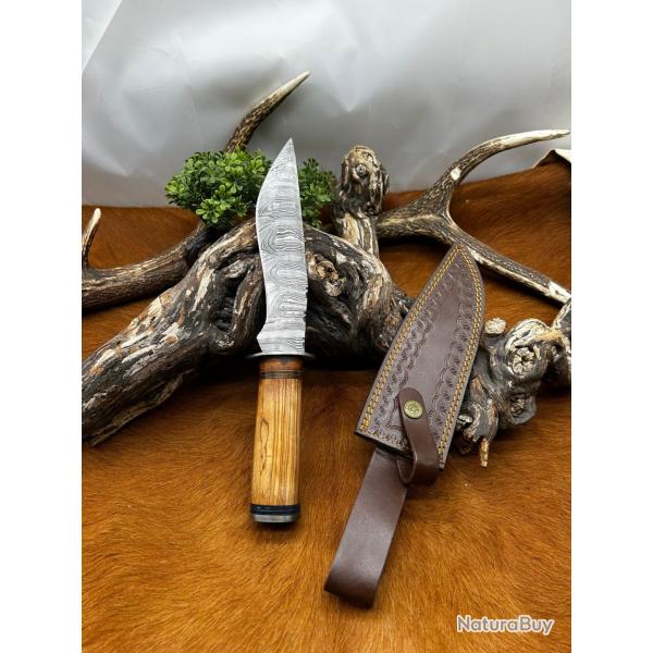 Couteau Bowie RITE EDGE lame acier damas 256 couches NB182