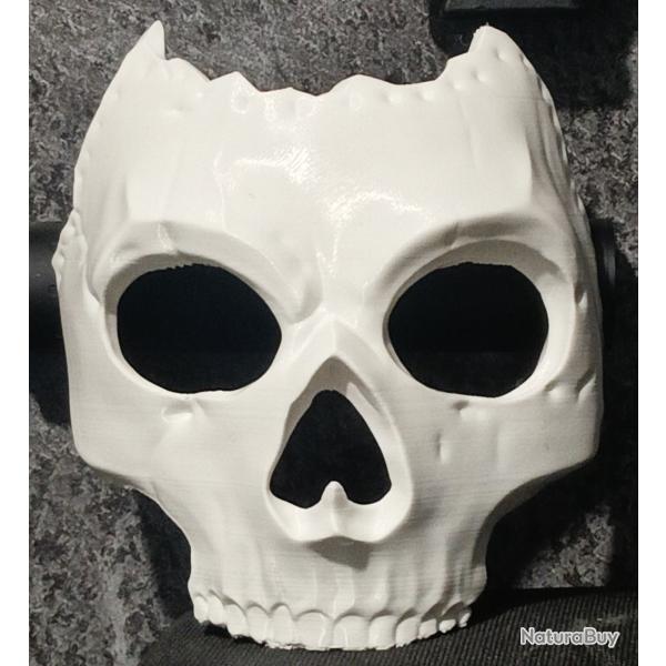 Masque Ghost V1 COD MW2019 Masque en PLA blanc, (a poncer et peindre)