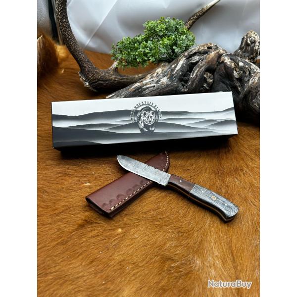 Bowie smoky Mountain Blades lame en acier Damas et manche en bois d'Olivier NSMB119