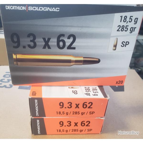 Balles 9.3 x 62 Solognac
