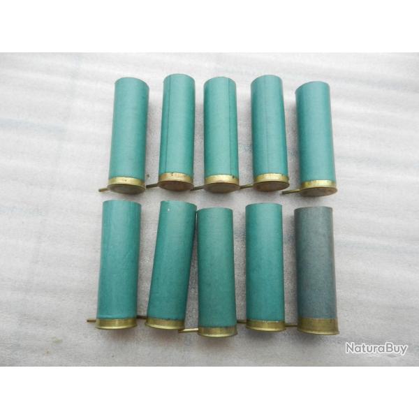 lot de 10 douilles de cartouche de chasse � broches cal.12