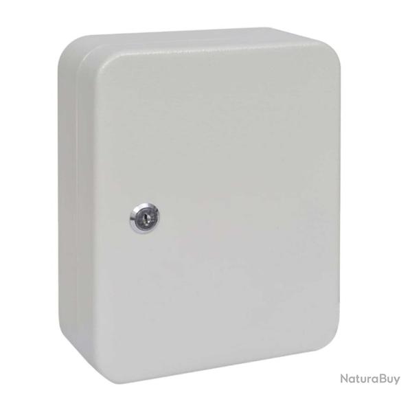 Boite � cl�s blanc 20x75x25 cm acier design rangement int�rieur s�curis� pratique