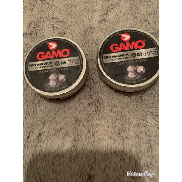 lot 2 boites de plombs pro magnum  Gamo calibre 4.5