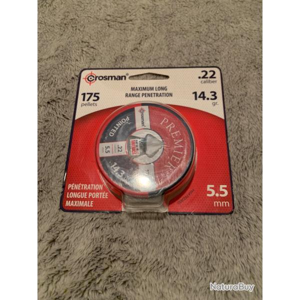 1 boite de plombs Crosman Maximum Longcalibre 5.5