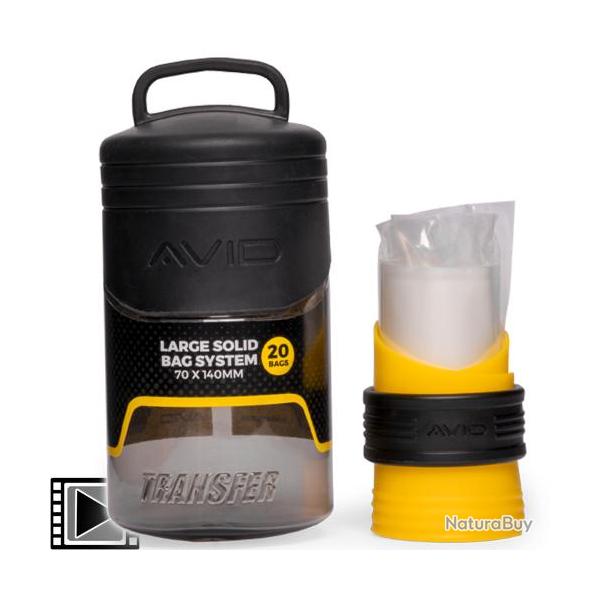 Kit Sac PVA Avid Carp Transfer Solid Bag System Loader Small