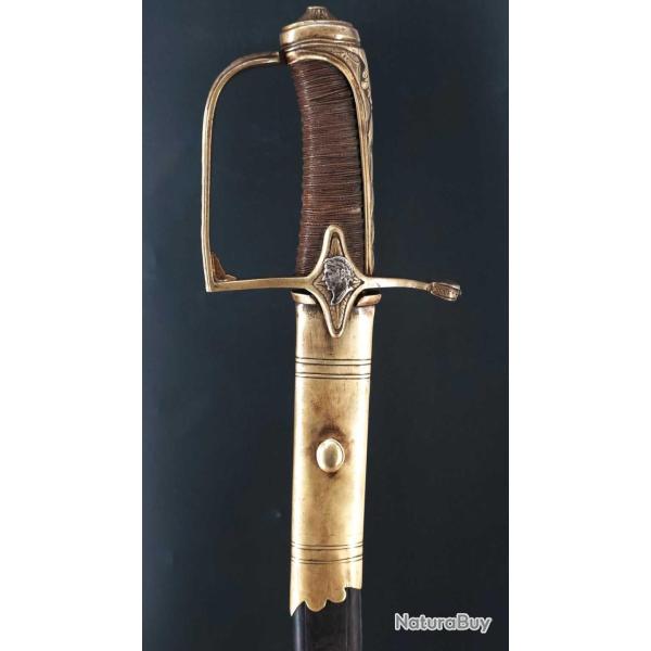 SABRE D'OFFICIER DES CHASSEURS A PIED DE LA GARDE IMPERIALE 1804 SOLINGEN - FRANCE PREMIER EMPIRE Fr