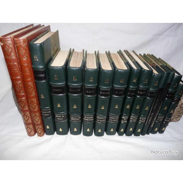 Lot de 13 livres sur la Chasse, dressage et faune dont rares livres anciens XIXeme siecle