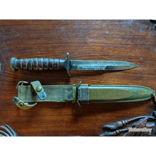 Couteau USM3 camillus ww2 original d'�poque 2 goupilles.