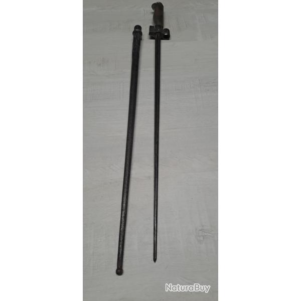 Baionnette lebel avec son foureau