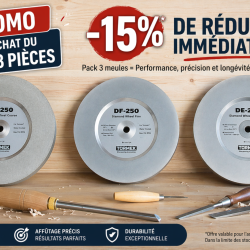 Tormek Meules Diamant&eacute;es DF-250, DE-250 et DC-250 - Fine, Extra Fine et Grossi&egrave;re"