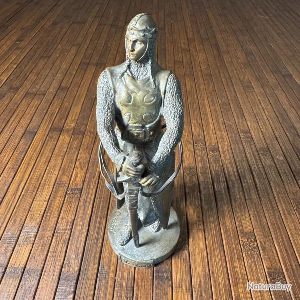 SCULPTURE EN BRONZE DU PREUX CHEVALIER CATHARE SIGN� DE CONSTANT MAURICE ET NUM�ROT�