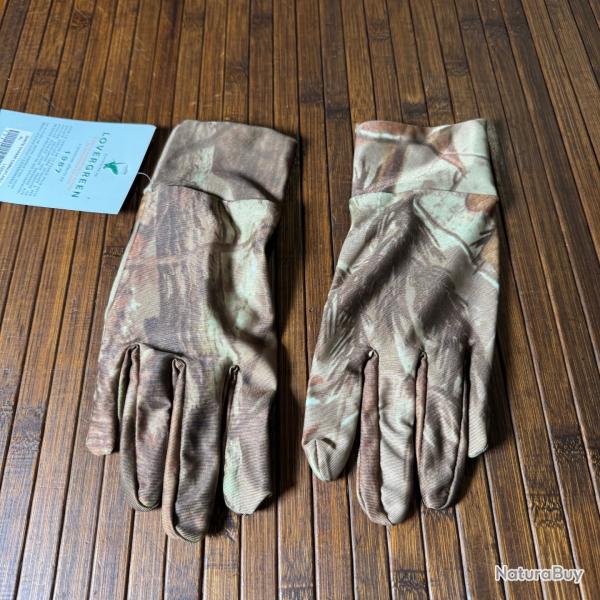 Gants de chasse LOVERGREEN en lycra camouflage XL