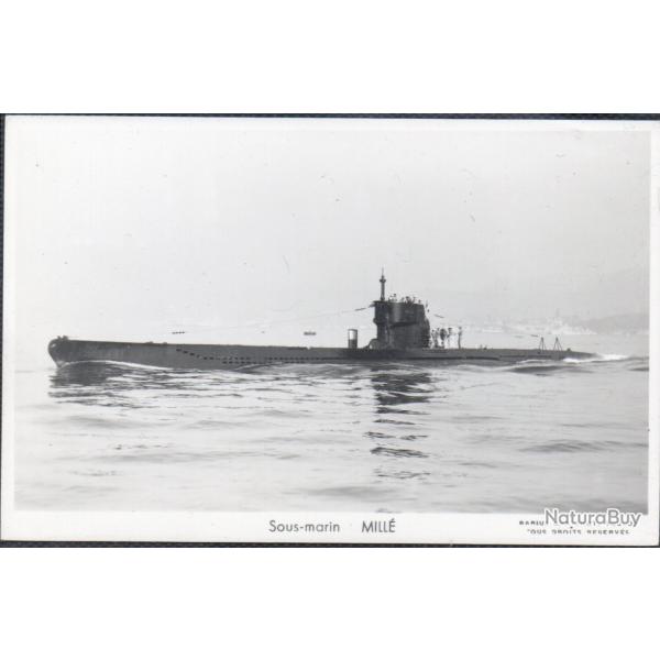 CPA - Marine de Guerre - Sous - Marin " MILLE"  -N�4092