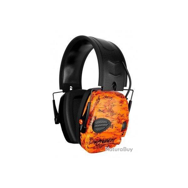 Casque anti-bruit �lectronique orange ProHunt VERNEY CARRON