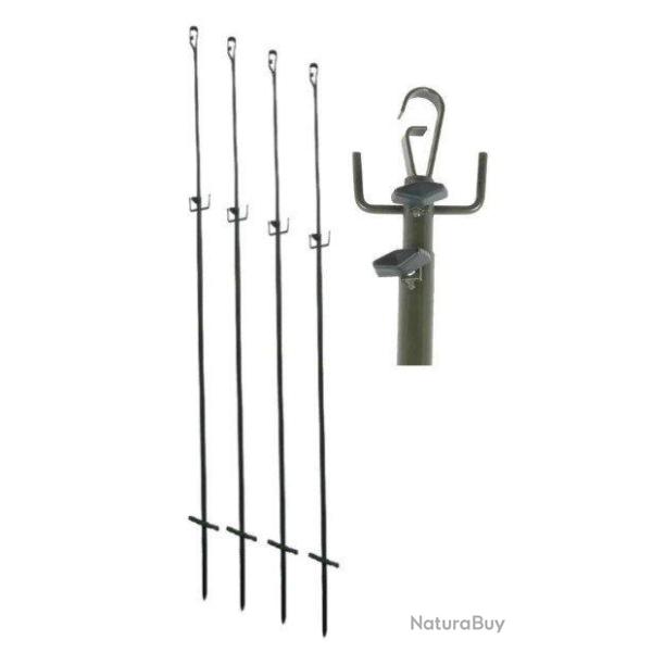 Pack de 4 piquets verticaux pour aff�t r�glable