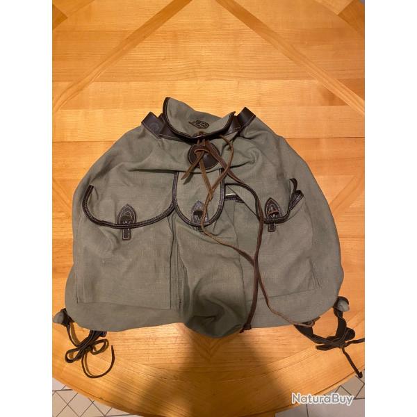 Sac de chasse tissus et cuir