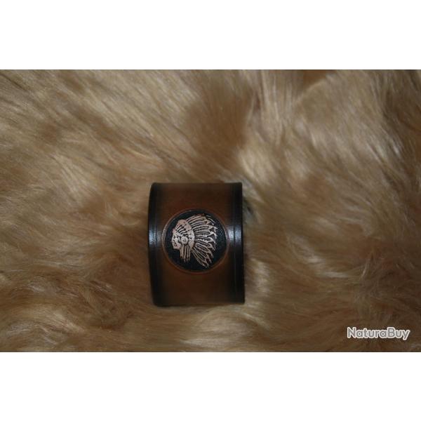 verrou levier sous garde en cuir - mod�le universel "indien"