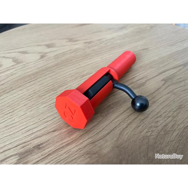 CZ 457 - �tui / Prot�ge verrou avec bouchon - ROUGE