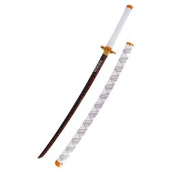 KATANA LAME ACIER TRANCHANT MANGA BLANC