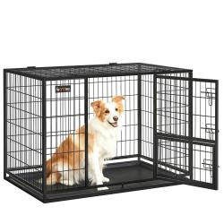Cage pour chien lourd 107 x 70 x 74,9 cm pour chiens de taille grande et moyennet anti-fugue double