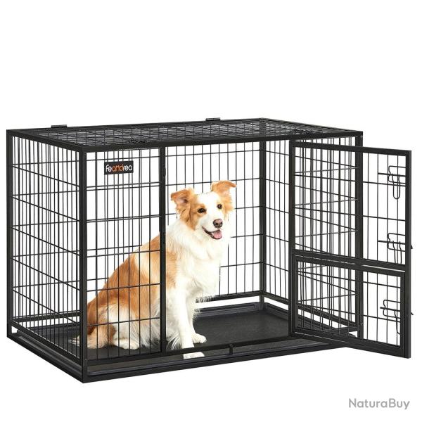 Cage pour chien lourd 107 x 70 x 74,9 cm pour chiens de taille grande et moyennet anti-fugue double