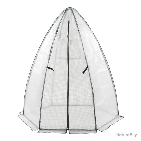 Serre de jardin 183 x 160 cm blanc vert 03_0010543