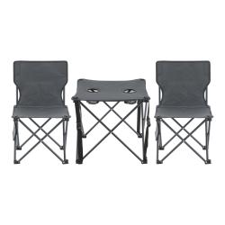 Set de table et 2 chaises de camping pliantes gris 03_0010690