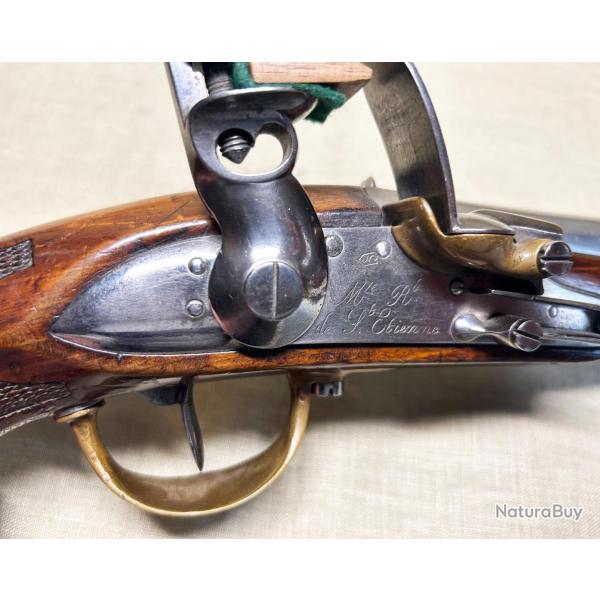 Exceptionnel pistolet � silex d'officier en excellent �tat - mod�le 1816