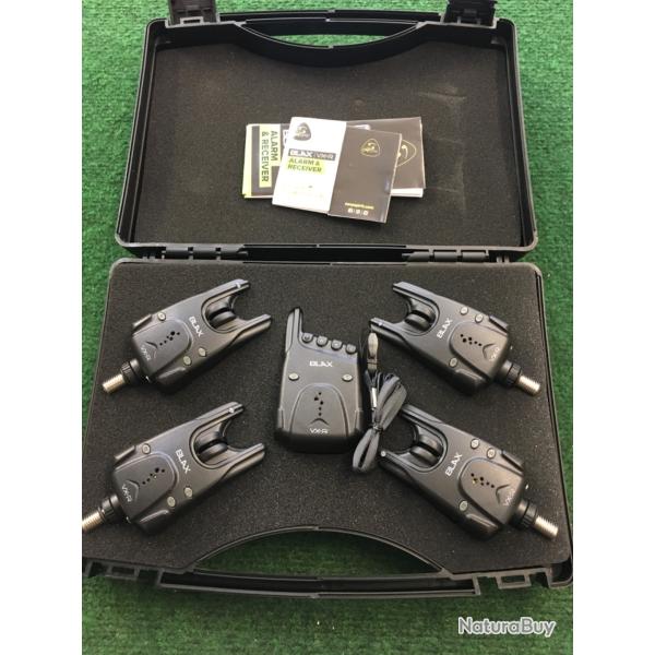 Coffret de 4 dtecteurs (bleus) Carpe CARPSPIRIT BLAX VX-R avec centrale