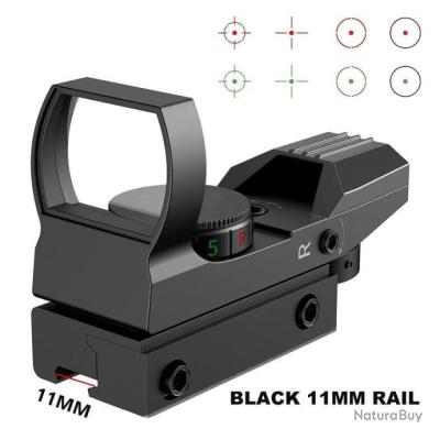 Viseur Tactique 2.5-10X40 Illuminé Rouge/Vert Avec Laser Rouge - Lunette De Chasse Précise Et Robuste