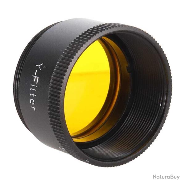 Filtre objectif jaune -  50mm - Double filetage - Schmidt & Bender