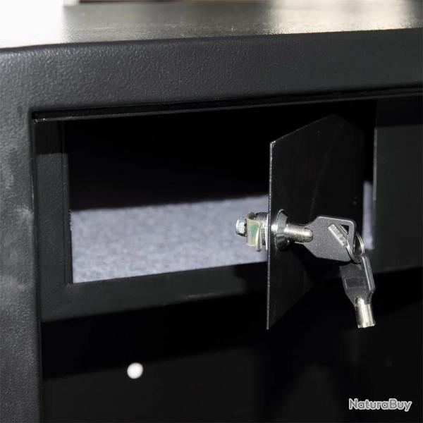 Armoire forte 5 verrous 12 armes 64kg 140x45x40cm + coffre