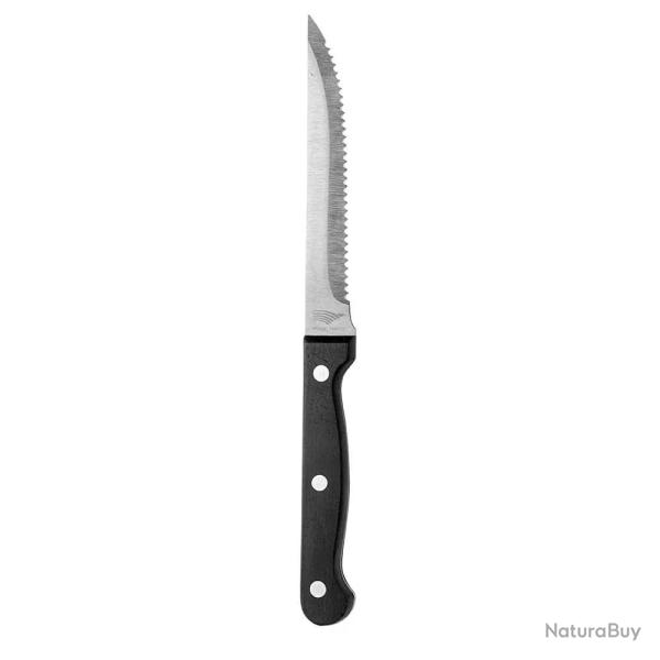 Lot 6 couteaux 22 cm � steak lame inox Pradel France