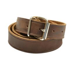 Ceinture marron en cuir de buffle 120 cm, largeur 2,7 cm