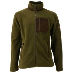 Blouson Polaire Brod&eacute; polyester kaki marron &agrave; 4XL