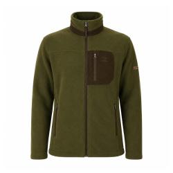 Blouson Polaire Brod&eacute; polyester kaki marron &agrave; 4XL