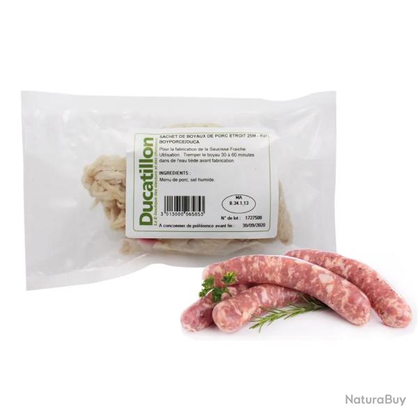 Sachet de boyaux de porc troit 25 mtres
