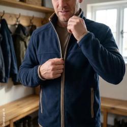 Blouson polaire Percussion Scotland bleu marine 350 g m&sup2;